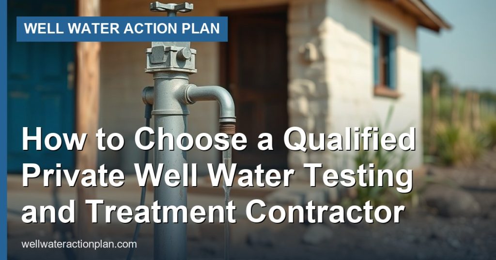 How to Choose a Qualified Private Well Water Testing and Treatment Contractor