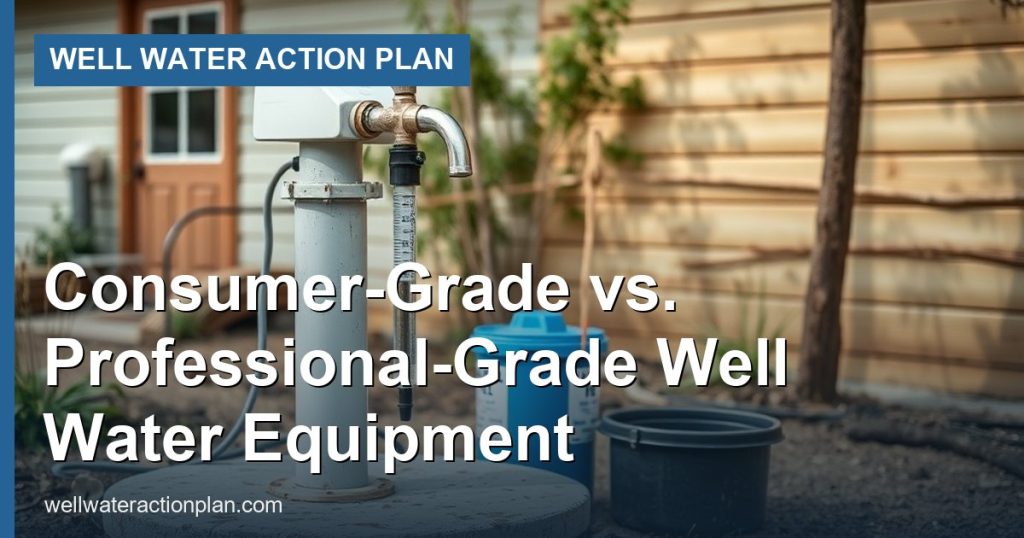 Consumer-Grade vs. Professional-Grade Well Water Equipment