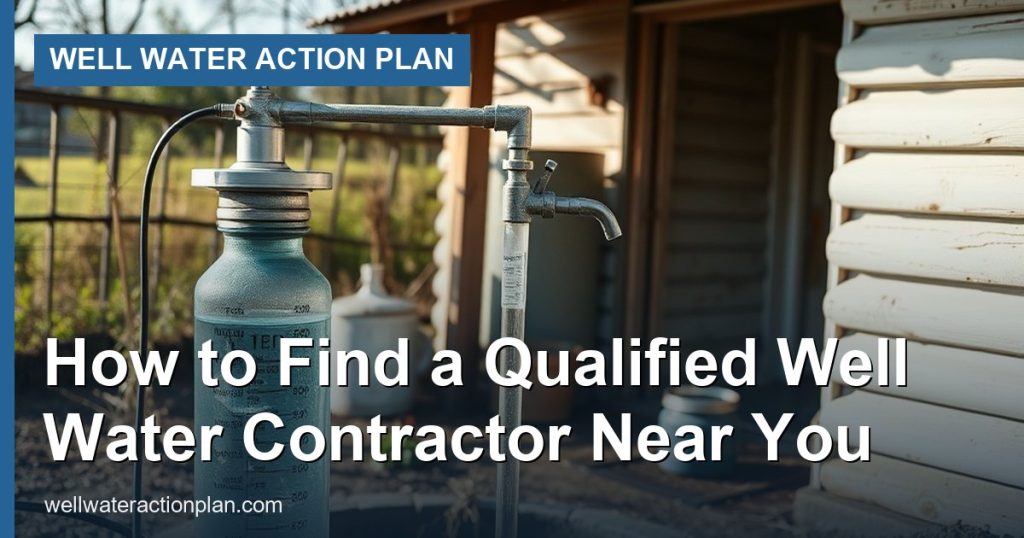 How to Find a Qualified Well Water Contractor Near You