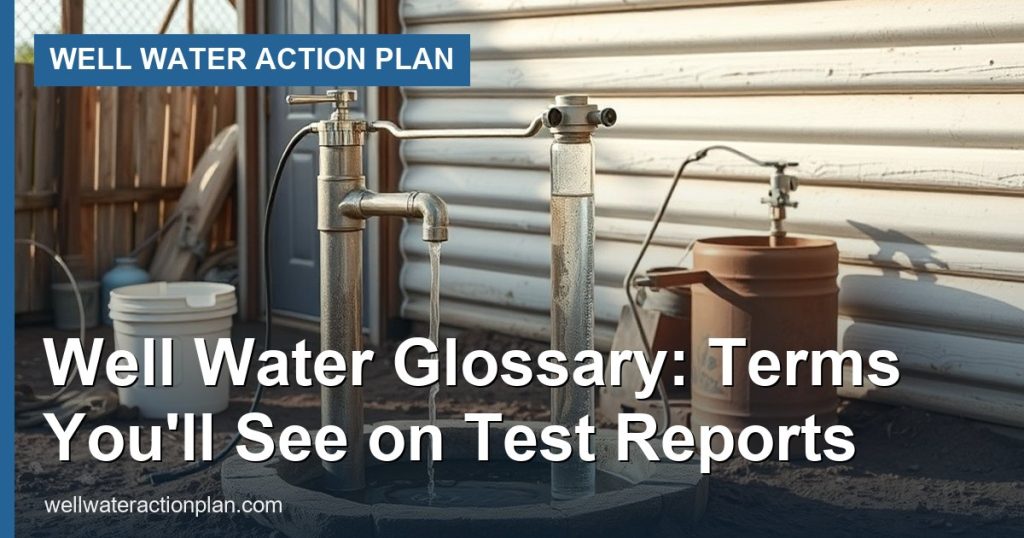 Well Water Glossary: Terms You'll See on Test Reports