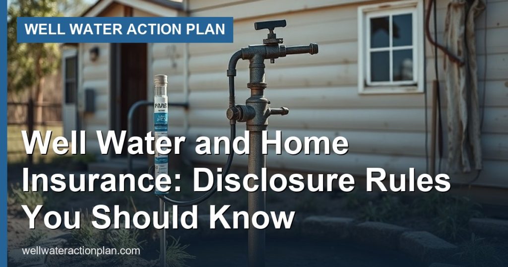 Well Water and Home Insurance: Disclosure Rules You Should Know